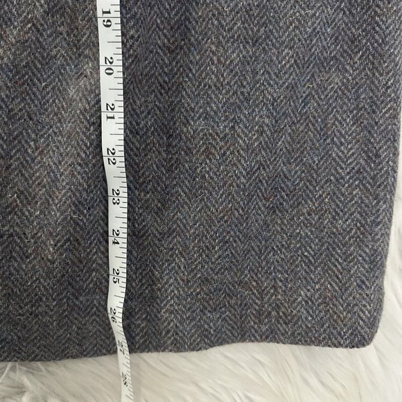 Bretton Place womens vintage skirt gray chevron 18 lined 100% wool - Picture 6 of 11